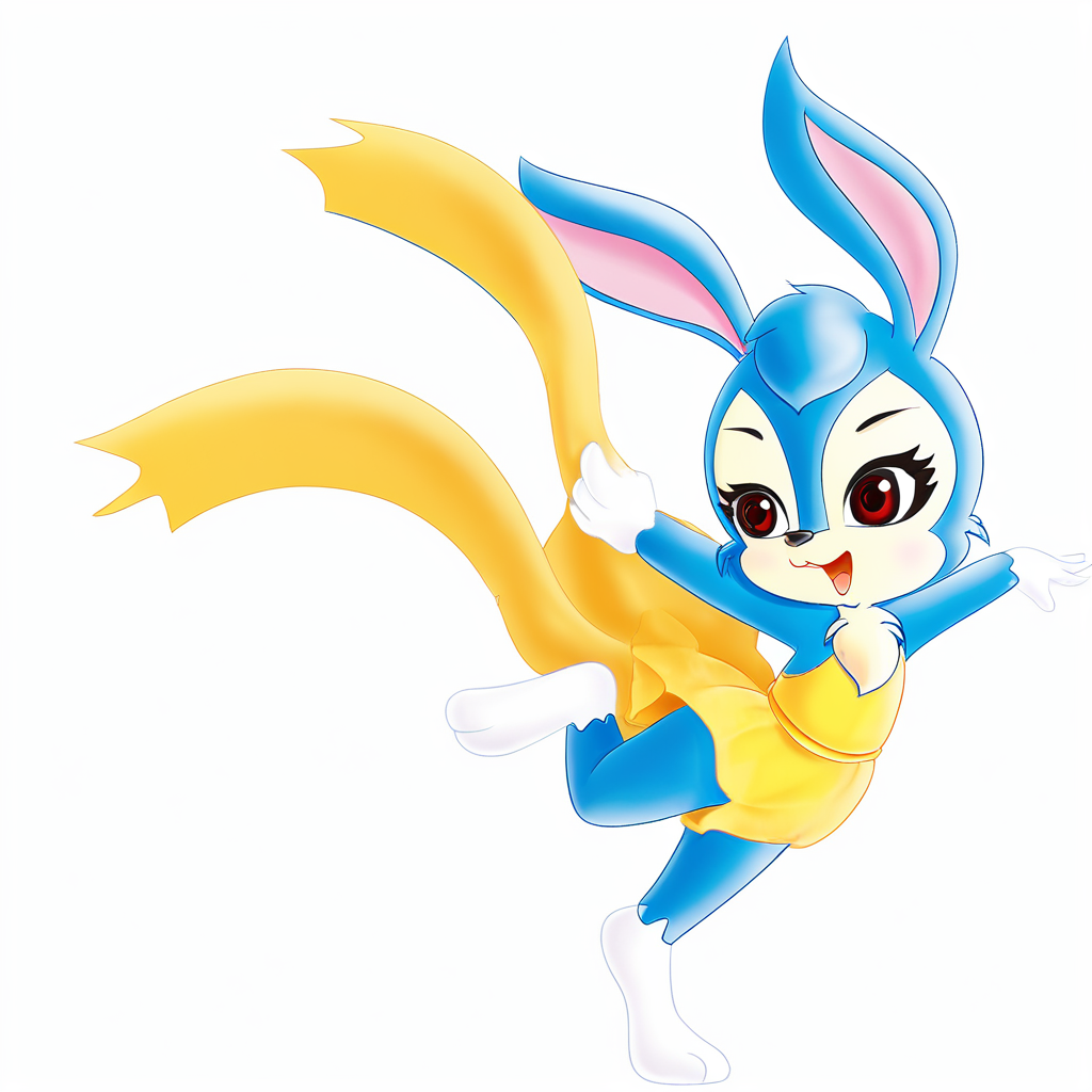 12512-476717912-solo,animal ears,open mouth,rabbit ears,white background,smile,simple background,furry,happy,1girl,standing,standing on one leg,.png